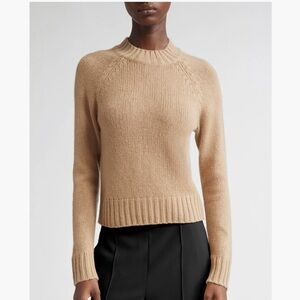 Raglan Sleeve Wool & Cashmere Crewneck Sweater